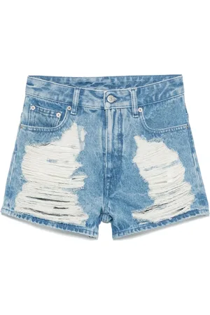 Maison Margiela Denimshorts med slitageeffekt