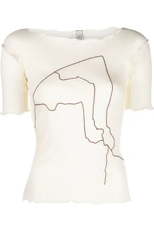 Baserange T-shirt med synlig søm