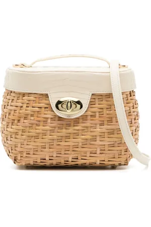 MARIA OLIVER Vævet crossbody-taske i strå-design