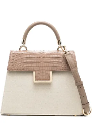 MARIA OLIVER Krokodillepræget crossbody-taske med flaplukning