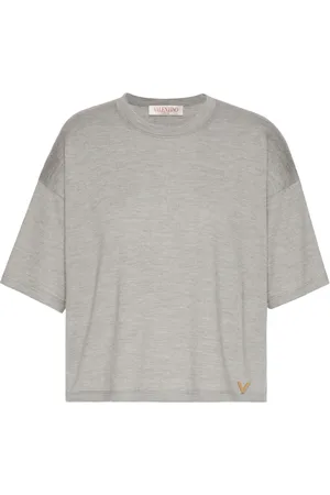VALENTINO GARAVANI Strikket T-shirt i kashmir og silkeblanding