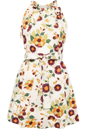 ULLA JOHNSON Kort kjole med blomstertryk