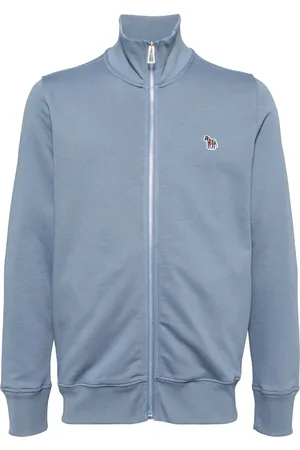 Paul Smith Sweatshirt med zebra-logo og lynlås