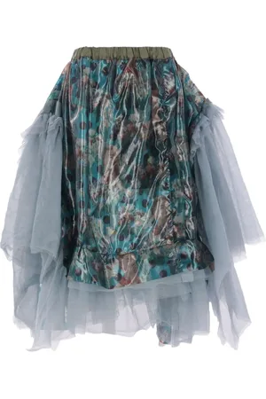 Comme des Garçons Asymmetrisk nederdel med tryk