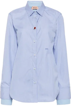 Nº21 Skjorte i poplin med broderet logo