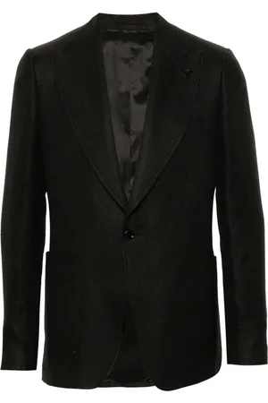 LARDINI Enkeltradet blazer i hør