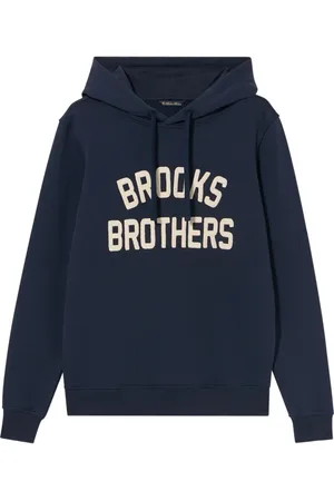 Brooks Brothers Hættetrøje i frotté med broderet logo