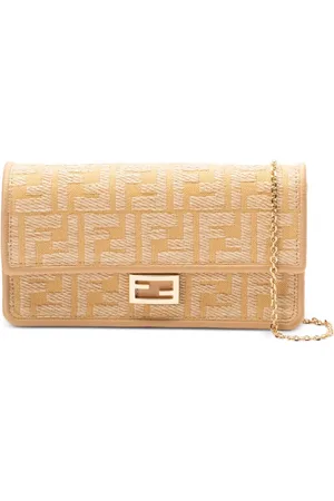 Fendi Baguette pung med kæde og monogram
