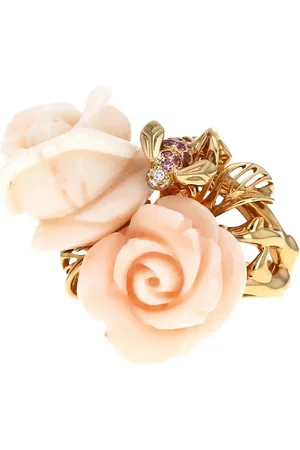 Dior Pré Catelan ring i guld med koral og safir
