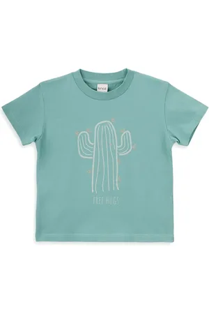 KNOT T-shirt med kaktustryk