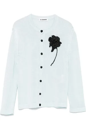 Jil Sander Hæklet cardigan med blomster