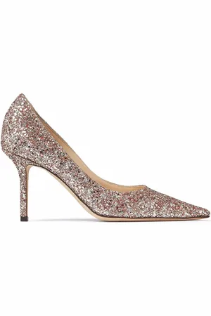 Jimmy Choo Spidse pumps med glimmerdetalje