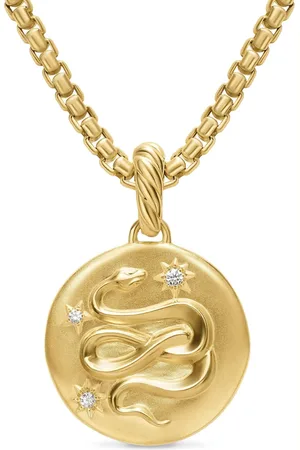 David Yurman Snake amulet i 18 karat guld med diamant (18,8 mm)