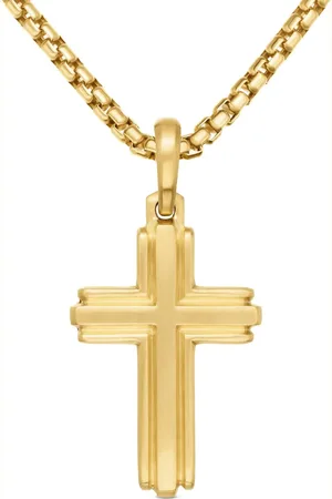 David Yurman Deco Cross vedhæng i 18 karat guld (34 mm)