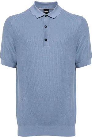 HUGO BOSS Strikket polo med almindelig pasform