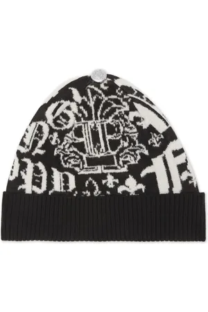 Philipp Plein Hue med logo i jacquard