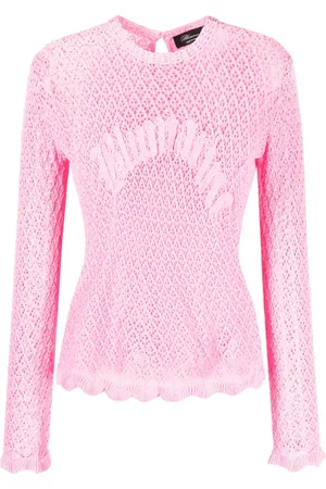 BLUMARINE Top i løs strik med logodetalje
