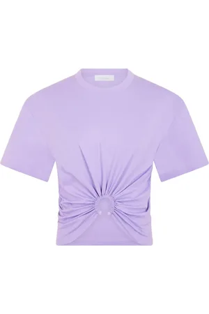 Paco rabanne Cropped T-shirt med broderet logo