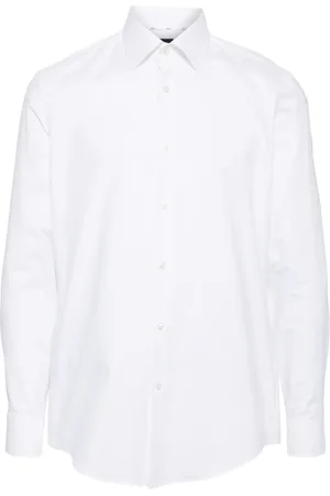 HUGO BOSS Poplin-skjorte med klassisk krave