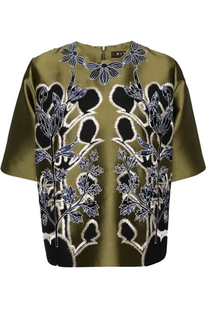 BIYAN Bluse med blomsterbroderi