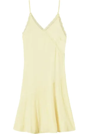 Twin-Set Slip-kjole med blondekant