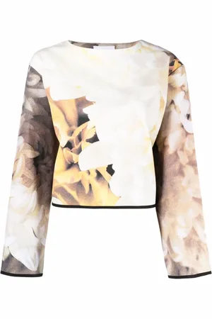 Atu Body Couture Sweatshirt med rund hals og blomstertryk