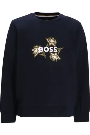 HUGO BOSS Sweatshirt med blomster-broderi