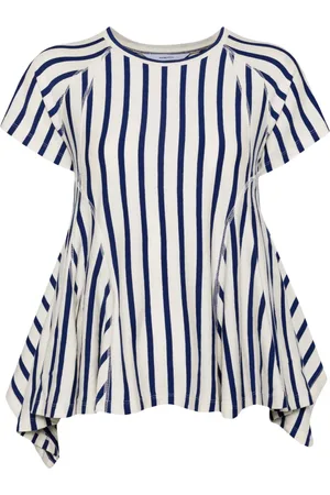 pushBUTTON Stribet T-shirt med svaj