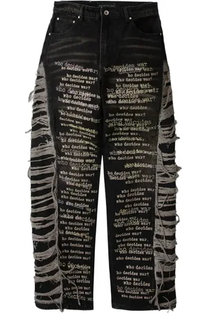 Who Decides War Jeans med frynset detalje