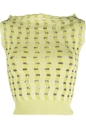 Kiko Kostadinov Cropped strikket top med udskæring