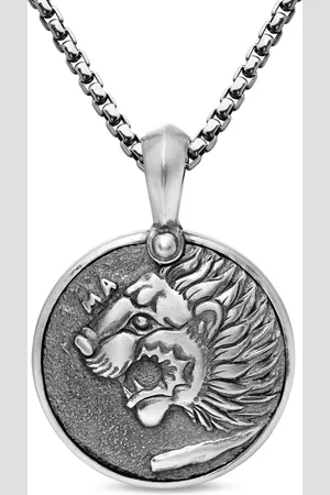 David Yurman Petrvs Lion amulet i sterlingsølv (35 mm)