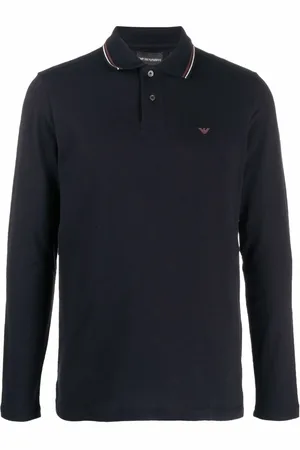 Emporio Armani Polo med lange ærmer og logotryk