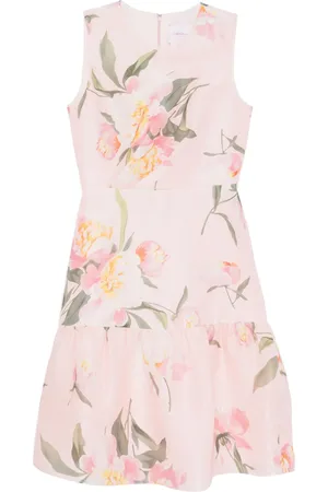 Carolina Herrera Kjole med blomstertryk
