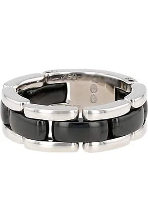 CHANEL Mellemstor Ultra keramisk ring i hvidguld