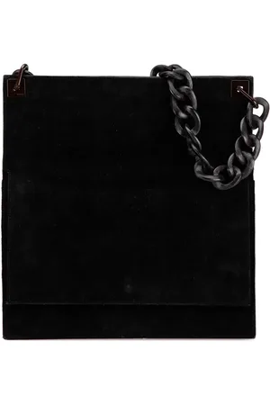 Gucci Skuldertaske i ruskind og træ med kæde fra 2000-2015