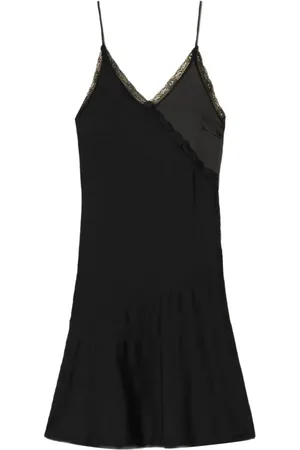Twin-Set Slip-kjole med blondekant