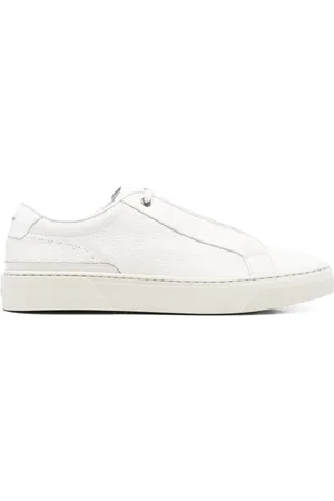 HUGO BOSS Sneakers i grynet læder med snøre