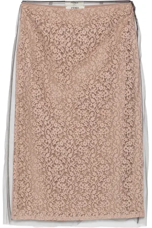 Fendi Mellemlang blondenederdel