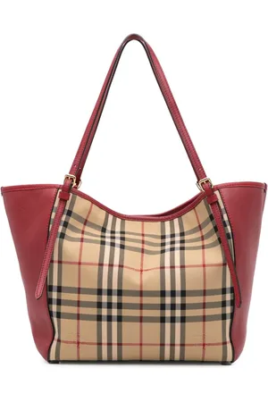 Burberry Lille Haymarket-ternet Canterbury tote i lærred fra 2000-2017