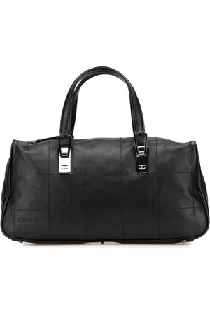 CHANEL Firkantet håndtaske i lammeskind med syningsdetalje fra 2002-2003