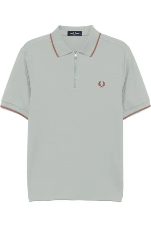 Fred Perry Tekstureret polo med lynlås i halsen