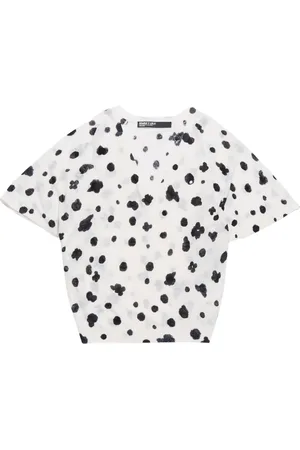 Bimba y Lola Polkaprikket top med V-hals
