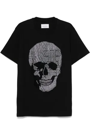 Philipp Plein T-shirt med krystaldødningehoved