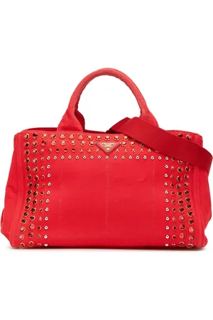 Prada Canapa Bijoux satchel-taske i lærred fra 2000-2024