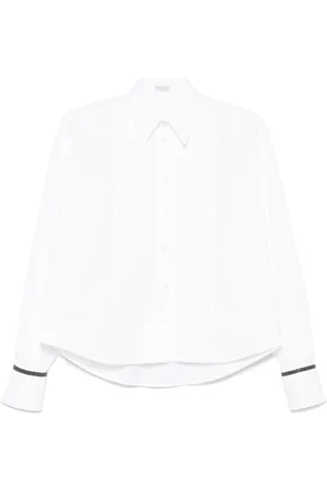 Brunello Cucinelli Skjorte med pintuck-detalje