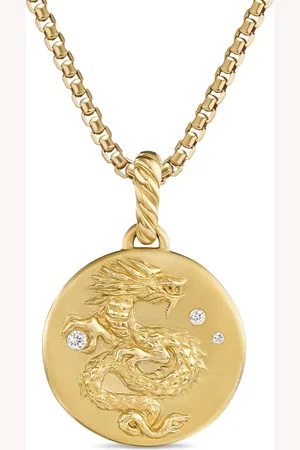 David Yurman Dragon diamantvedhæng i 18 karat guld (28 mm)