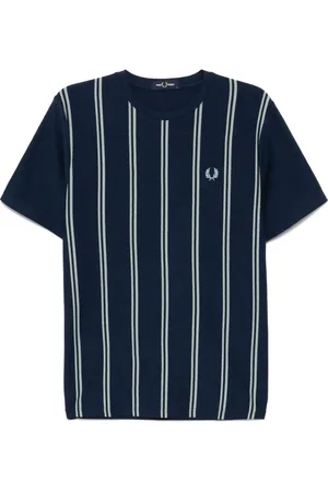 Fred Perry Stribet T-shirt i crepe