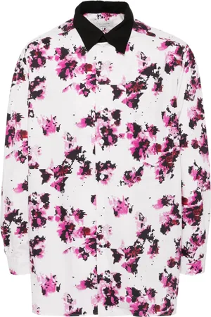 YOHJI YAMAMOTO Khadi skjorte med blomstertryk