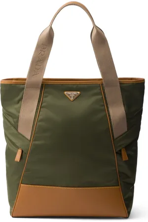 Prada Re-Nylon tote-taske i læder