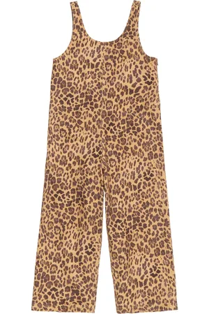 Bimba y Lola Jumpsuit i denim med leopardtryk